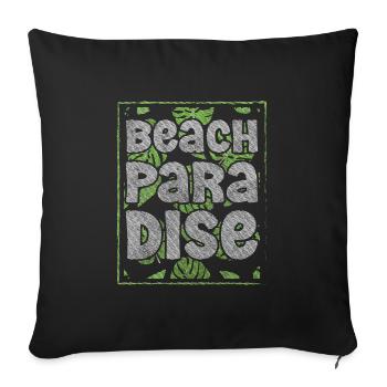 Vacances Mer Surf Nature - Housse de coussin décorative 45 x 45 cm - noir - Devant