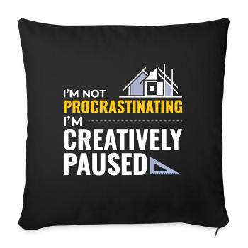 Architects Construction Creativity Procrastination - Sofa pillowcase 17,3'' x 17,3'' (45 x 45 cm) - black - Front