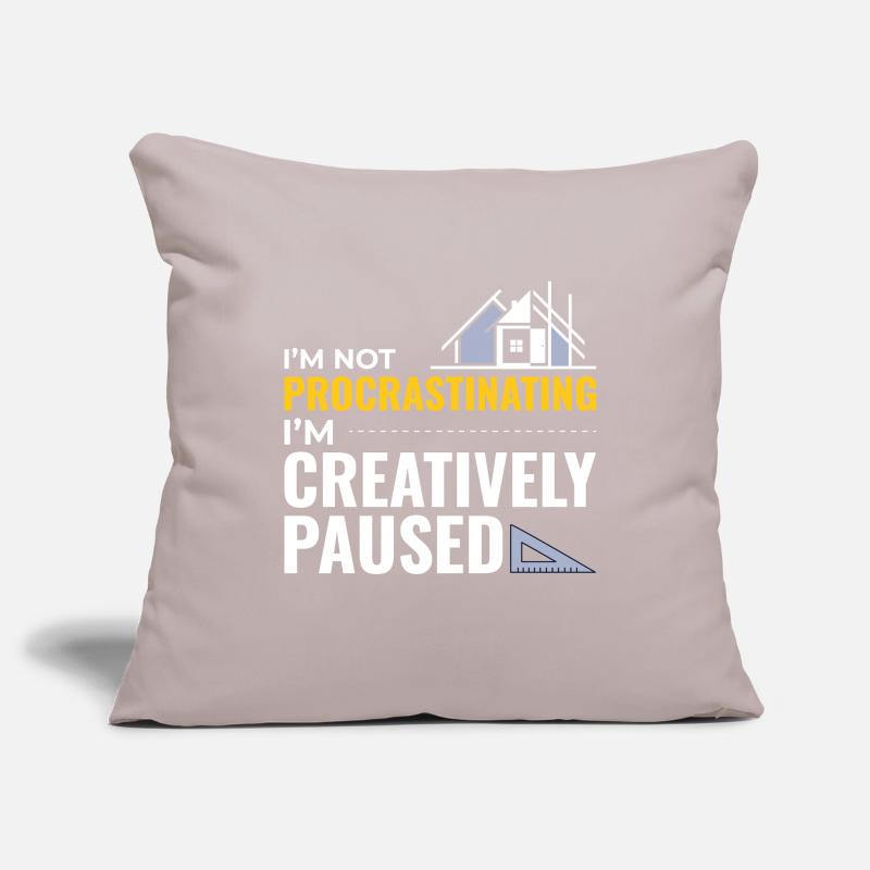 Architects Construction Creativity Procrastination Sofa pillowcase 17,3'' x 17,3'' (45 x 45 cm)