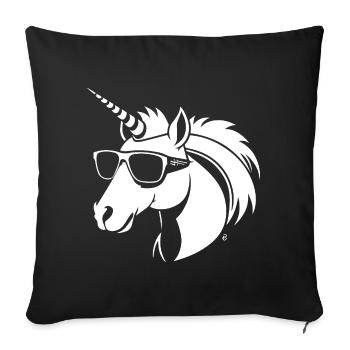 Unicorns Anime Unicorn Manga Fairytale Sunglasses - Sofa pillowcase 17,3'' x 17,3'' (45 x 45 cm) - black - Front