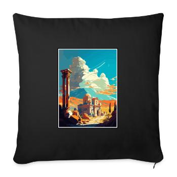 Kars Türkei Vintage Reiseposter WPA Souvenir - Sofakissenbezug 45 x 45 cm - Schwarz - Vorne