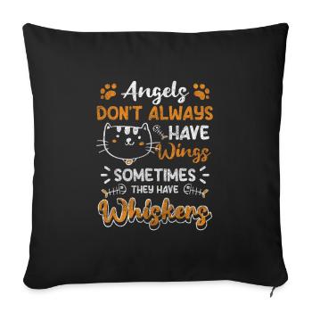 Cat Lovers House Tiger Wildcat Cute - Sofa pillowcase 17,3'' x 17,3'' (45 x 45 cm) - black - Front