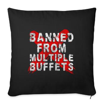 Buffet Hunger Hotel Vielesser - Sofakissenbezug 45 x 45 cm - Schwarz - Vorne