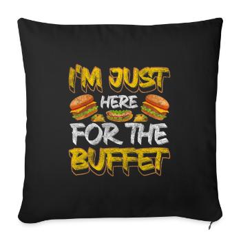 Food Delicious Drinks Heavy Eaters - Sofa pillowcase 17,3'' x 17,3'' (45 x 45 cm) - black - Front