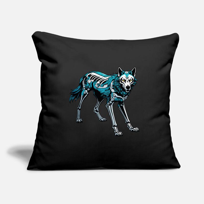 Wolf Skeleton Illustration Sofa pillowcase 17,3'' x 17,3'' (45 x 45 cm)