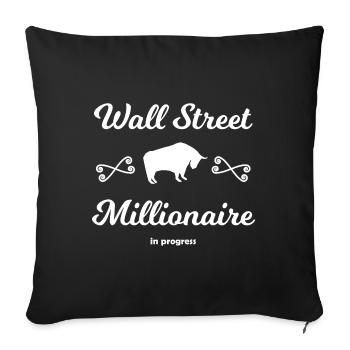 The Wall Street Millionaire - Sofa pillowcase 17,3'' x 17,3'' (45 x 45 cm) - black - Front