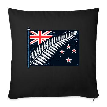 Neuseeland Aotearoa Kiwi 10 - Sofakissenbezug 45 x 45 cm - Schwarz - Vorne