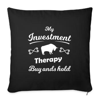 The Dividend Investor - Sofa pillowcase 17,3'' x 17,3'' (45 x 45 cm) - black - Front