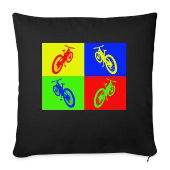 MTB Pop Art color - Sofakissenbezug 45 x 45 cm - Schwarz - Vorne