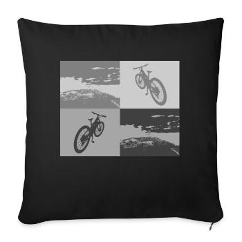 MTB Pop Art grey - Sofakissenbezug 45 x 45 cm - Schwarz - Vorne