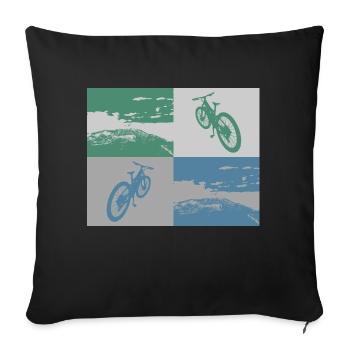 MTB Pop Art metallic - Sofa pillowcase 17,3'' x 17,3'' (45 x 45 cm) - black - Front