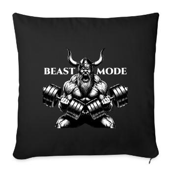 Viking Haltères Workout Biceps Gesch - Housse de coussin décorative 45 x 45 cm - noir - Devant