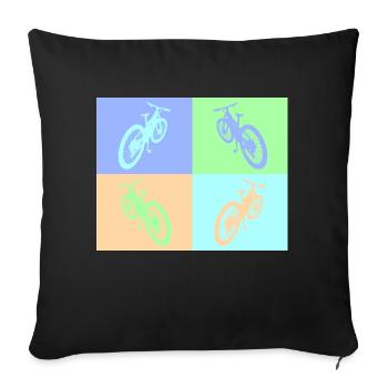 MTB Pop Art pastel - Sofa pillowcase 17,3'' x 17,3'' (45 x 45 cm) - black - Front