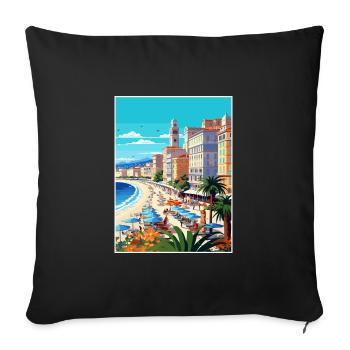 Nice Francescape Vintage Travel Poster Souvenir - Sofa pillowcase 17,3'' x 17,3'' (45 x 45 cm) - black - Front
