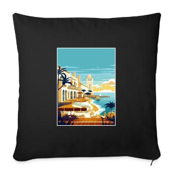 Menorca Spain Vintage Travel Poster WPA Souvenir - Sofa pillowcase 17,3'' x 17,3'' (45 x 45 cm) - black - Front