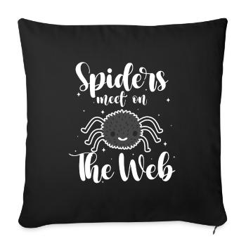 Spider Halloween Tarantula - Sofa pillowcase 17,3'' x 17,3'' (45 x 45 cm) - black - Front