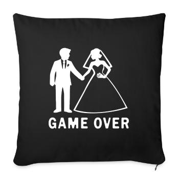 Newlyweds Game Over Marriage - Sofa pillowcase 17,3'' x 17,3'' (45 x 45 cm) - black - Front