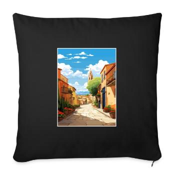 Tarragona Spain Vintage Travel Poster WPA Souvenir - Sofa pillowcase 17,3'' x 17,3'' (45 x 45 cm) - black - Front