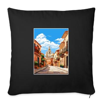 Murcie Espagne Affiche de voyage vintage WPA Souvenir - Housse de coussin décorative 45 x 45 cm - noir - Devant