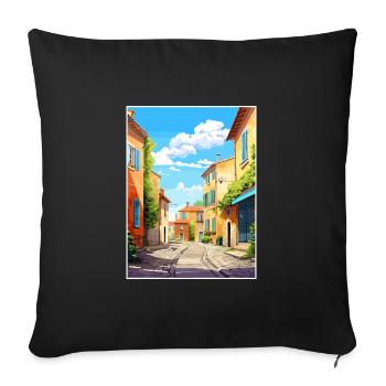 Aix En Provence Frankreich Vintage Reiseplakat WPA - Sofakissenbezug 45 x 45 cm - Schwarz - Vorne