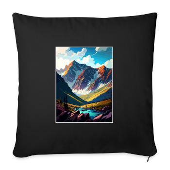 Berge Polen Vintage Reise Poster WPA - Sofakissenbezug 45 x 45 cm - Schwarz - Vorne