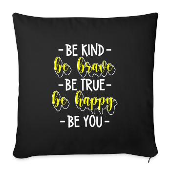 Perfect person individual special - Sofa pillowcase 17,3'' x 17,3'' (45 x 45 cm) - black - Front