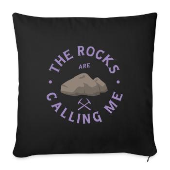 Géologie - Housse de coussin décorative 45 x 45 cm - noir - Devant