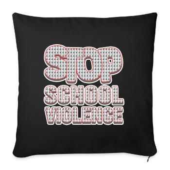 Expression of School Resistance - Sofa pillowcase 17,3'' x 17,3'' (45 x 45 cm) - black - Front