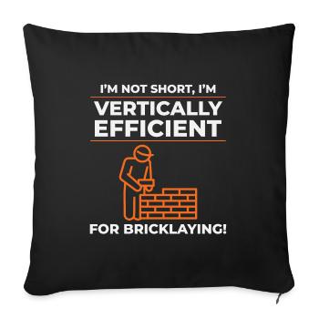 Bricklayer Bricklaying Vertical Efficiency Job - Sofa pillowcase 17,3'' x 17,3'' (45 x 45 cm) - black - Front
