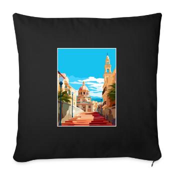 Alicante Spain Vintage Travel Poster WPA Souvenir - Sofa pillowcase 17,3'' x 17,3'' (45 x 45 cm) - black - Front