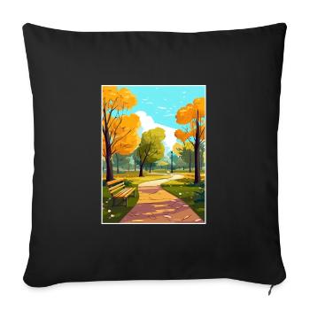 Hyde Park London England Vintage Travel Poster WPA - Sofa pillowcase 17,3'' x 17,3'' (45 x 45 cm) - black - Front