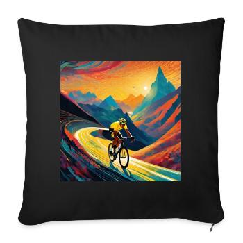 Cycling Colorwaves - Sofa pillowcase 17,3'' x 17,3'' (45 x 45 cm) - black - Front