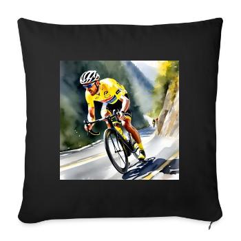 Au-delà du peloton - Housse de coussin décorative 45 x 45 cm - noir - Devant