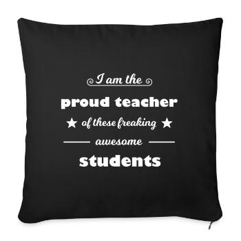 School and university - Sofa pillowcase 17,3'' x 17,3'' (45 x 45 cm) - black - Front