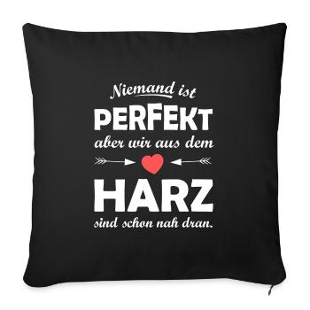 Zuhause im Harz - Sofakissenbezug 45 x 45 cm - Schwarz - Vorne