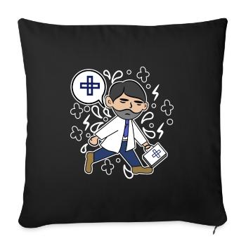 Doctor Profession Job Supervisor Career Success - Sofa pillowcase 17,3'' x 17,3'' (45 x 45 cm) - black - Front