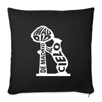 The Bear and the Tree "From Madrid to Heaven" - Sofa pillowcase 17,3'' x 17,3'' (45 x 45 cm) - black - Front