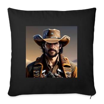 Cowboy - Sofakissenbezug 45 x 45 cm - Schwarz - Vorne