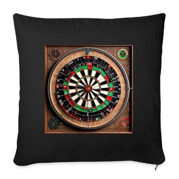 Anatomy of a Dartboard - Sofa pillowcase 17,3'' x 17,3'' (45 x 45 cm) - black - Front