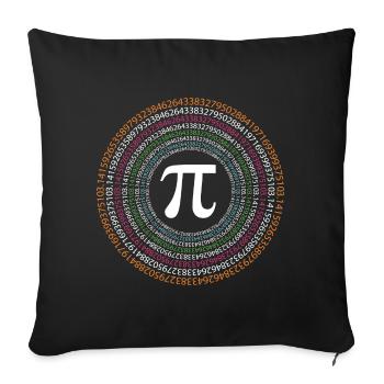 Pi Day - Bonne journée Pi - Housse de coussin décorative 45 x 45 cm - noir - Devant