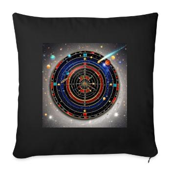 Stardust Darts - Sofa pillowcase 17,3'' x 17,3'' (45 x 45 cm) - black - Front