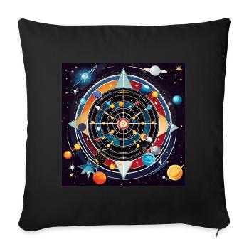 Infinity Bullseye - Sofakissenbezug 45 x 45 cm - Schwarz - Vorne