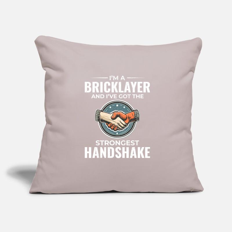 Bricklayer Wit: Crafting Solid Handshakes Sofa pillowcase 17,3'' x 17,3'' (45 x 45 cm)