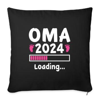 Oma 2024 Loading - Sofakissenbezug 45 x 45 cm - Schwarz - Vorne