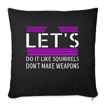 Heart Awesome Cool Flower Power 1960s Funky - Sofa pillowcase 17,3'' x 17,3'' (45 x 45 cm) - black - Front