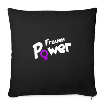 Frauen Power - Sofakissenbezug 45 x 45 cm - Schwarz - Vorne