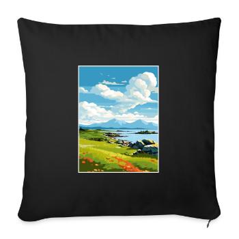 Isle Of Jura Scotland Vintage Travel Poster WPA - Sofa pillowcase 17,3'' x 17,3'' (45 x 45 cm) - black - Front