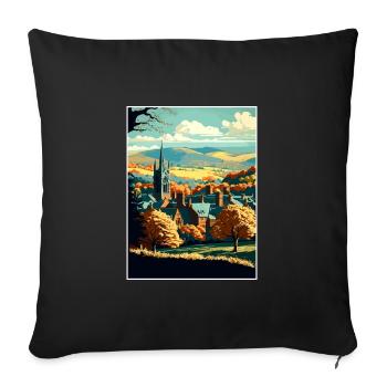 Tolles Malvern England Vintage Reiseposter WPA - Sofakissenbezug 45 x 45 cm - Schwarz - Vorne