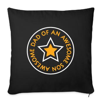 Father and Son - Sofa pillowcase 17,3'' x 17,3'' (45 x 45 cm) - black - Front