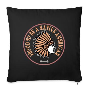 Native American - Sofa pillowcase 17,3'' x 17,3'' (45 x 45 cm) - black - Front